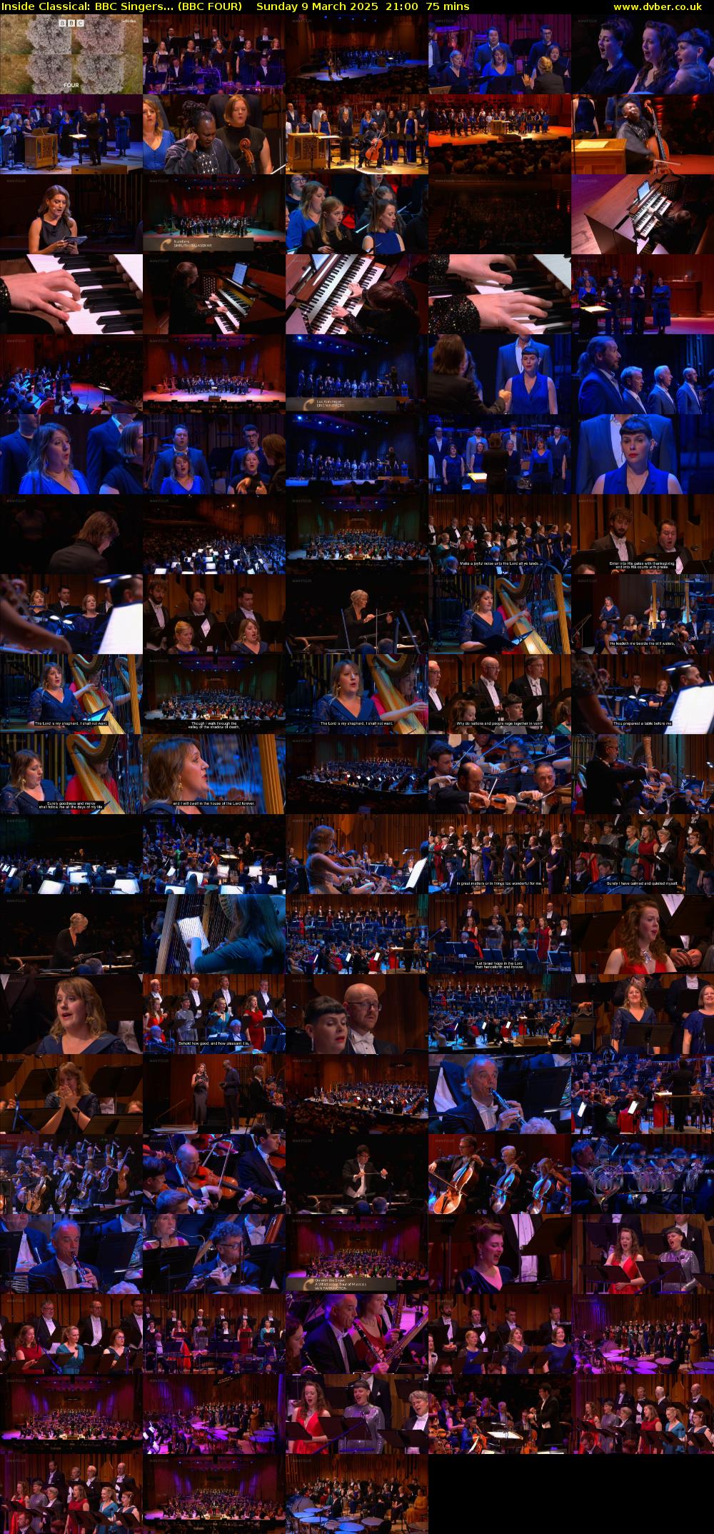 Inside Classical: BBC Singers... (BBC FOUR) Sunday 9 March 2025 21:00 - 22:15
