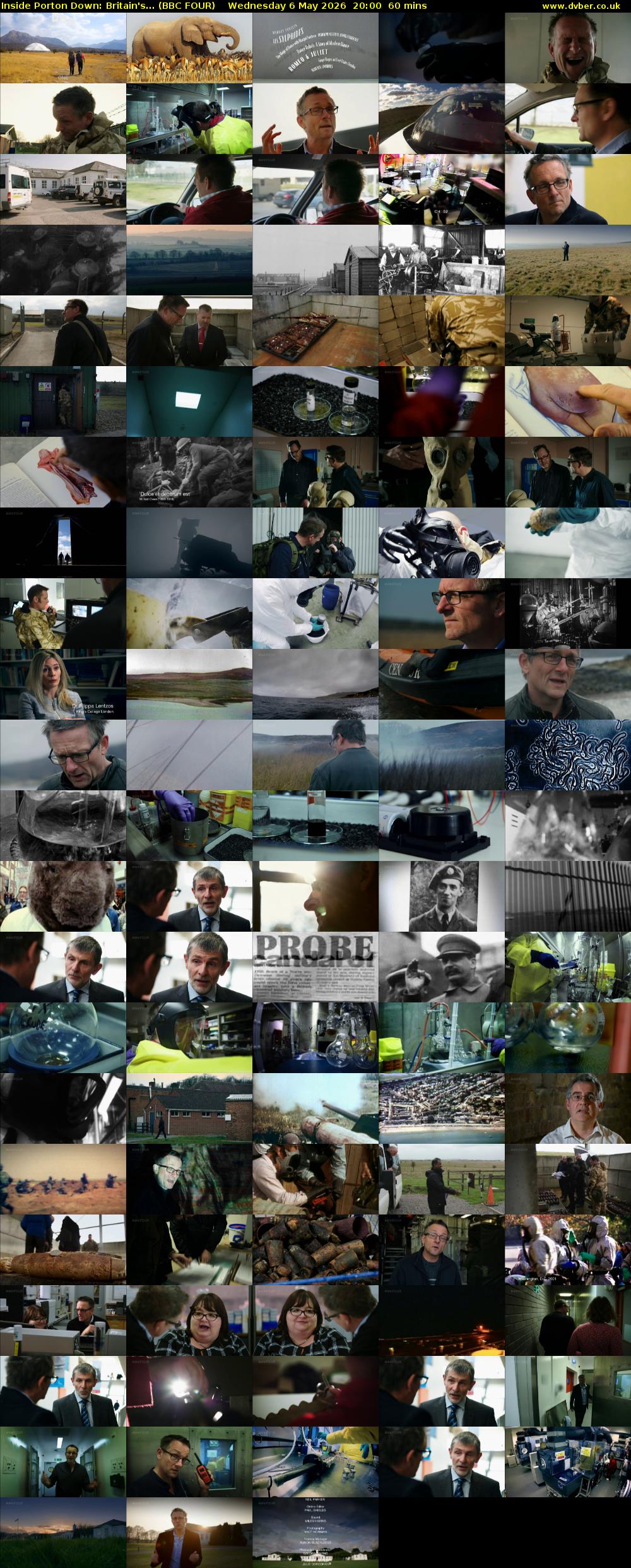 Inside Porton Down: Britain's... (BBC FOUR) Wednesday 6 May 2026 20:00 - 21:00