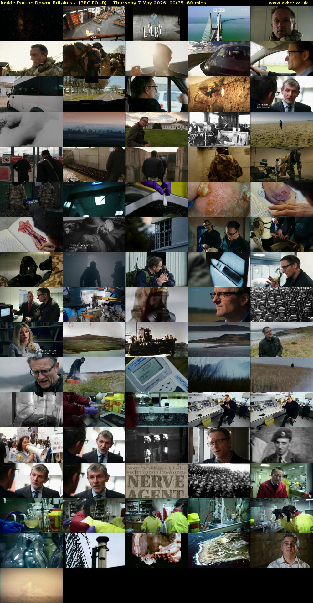 Inside Porton Down: Britain's... (BBC FOUR) Thursday 7 May 2026 00:35 - 01:35