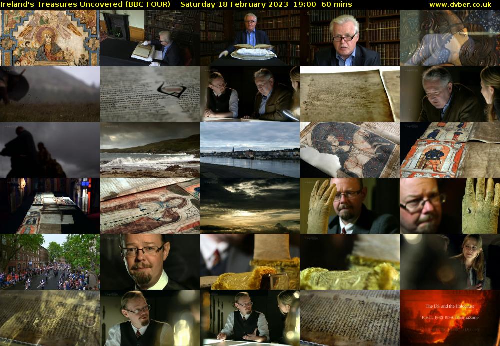 Ireland's Treasures Uncovered (BBC FOUR) Saturday 18 February 2023 19:00 - 20:00