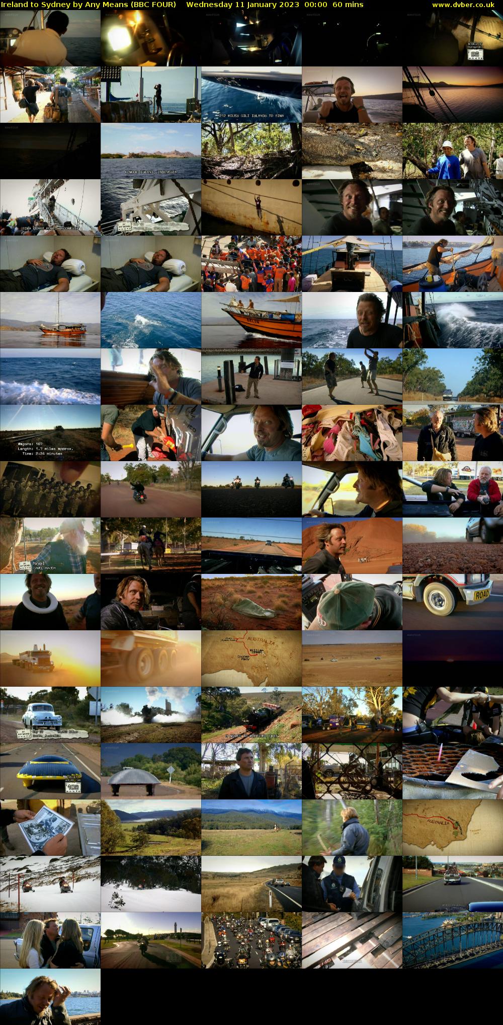 Ireland to Sydney By Any Means (BBC FOUR) Wednesday 11 January 2023 00:00 - 01:00