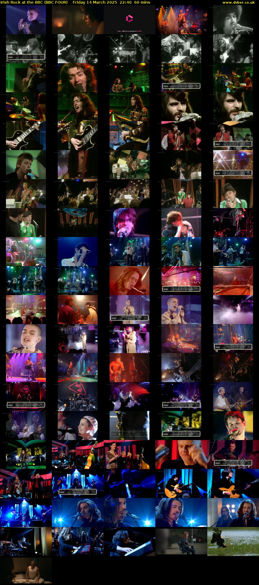 Irish Rock at the BBC (BBC FOUR) Friday 14 March 2025 22:40 - 23:40