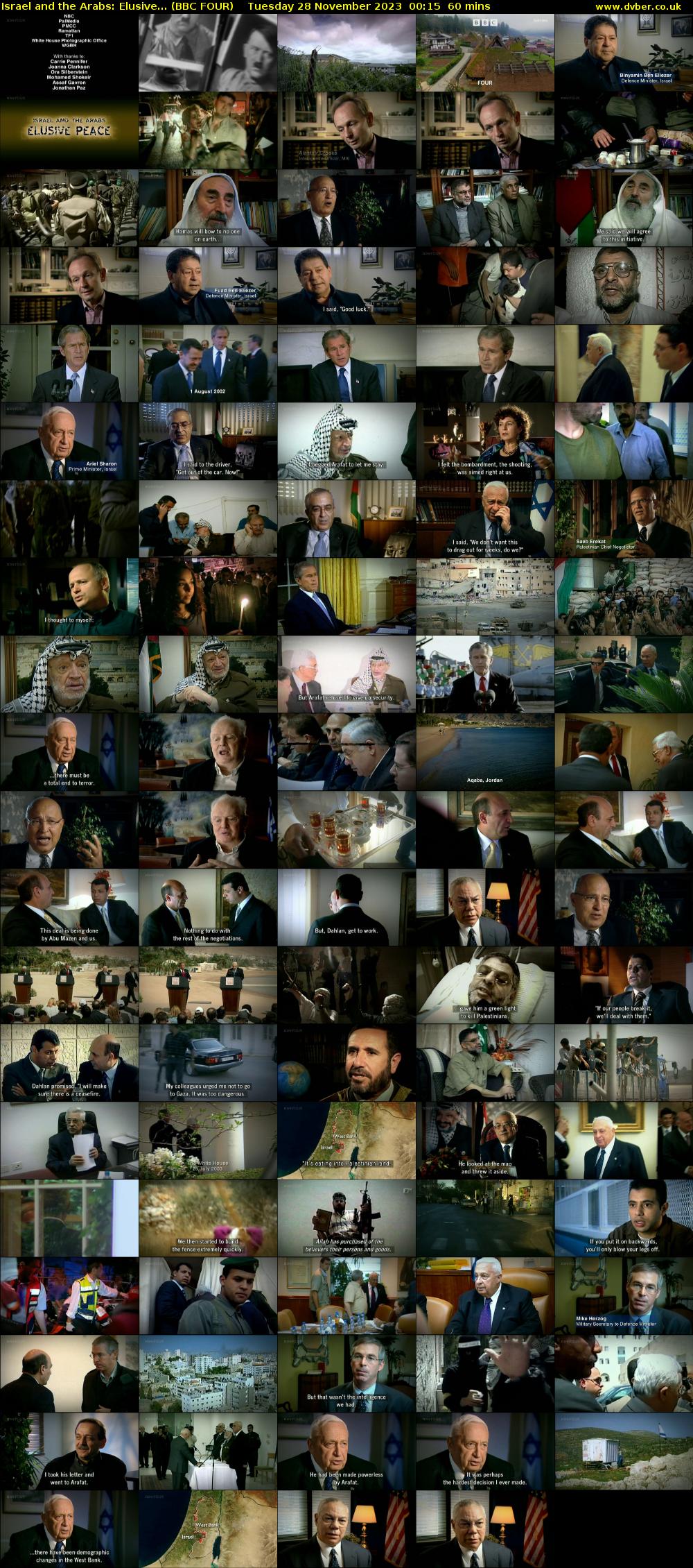 Israel and the Arabs: Elusive... (BBC FOUR) Tuesday 28 November 2023 00:15 - 01:15