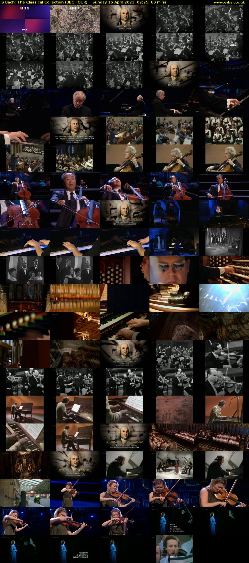 JS Bach: The Classical Collection (BBC FOUR) Sunday 16 April 2023 02:25 - 03:25