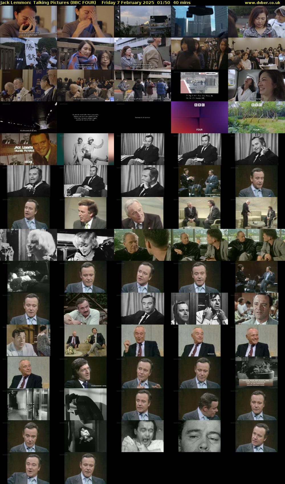 Jack Lemmon: Talking Pictures (BBC FOUR) Friday 7 February 2025 01:50 - 02:30