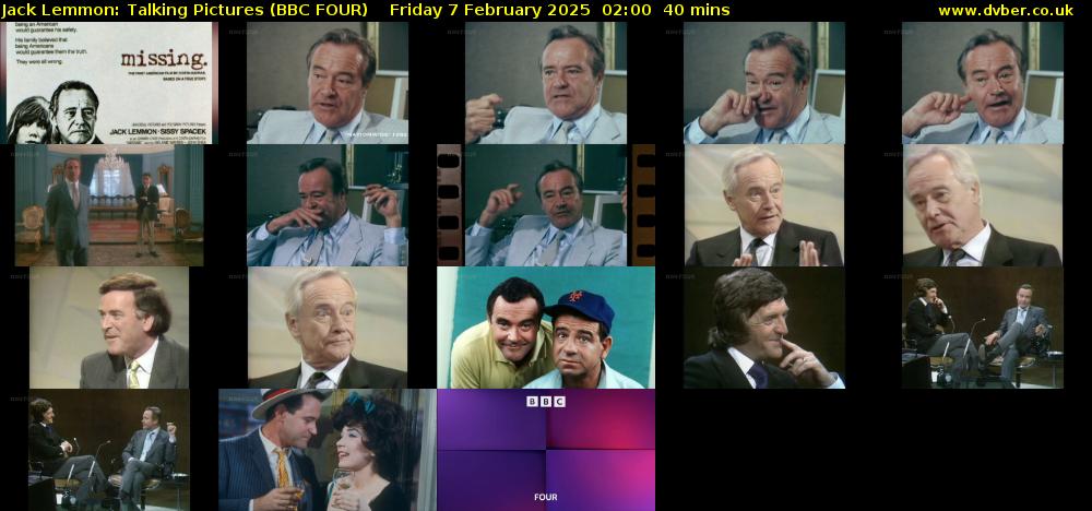 Jack Lemmon: Talking Pictures (BBC FOUR) Friday 7 February 2025 02:00 - 02:40