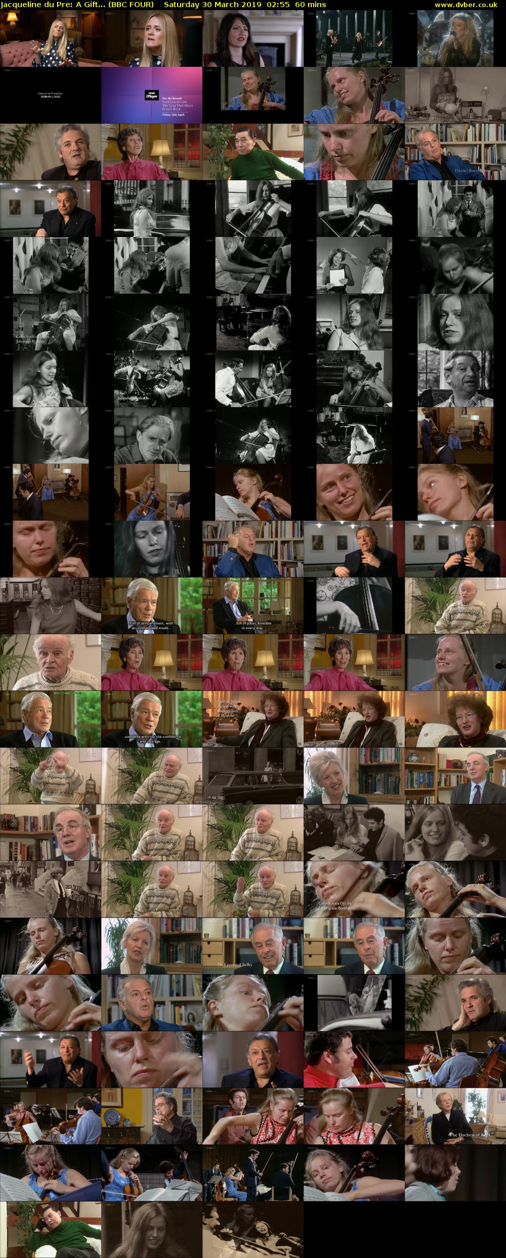 Jacqueline du Pre: A Gift... (BBC FOUR) Saturday 30 March 2019 02:55 - 03:55