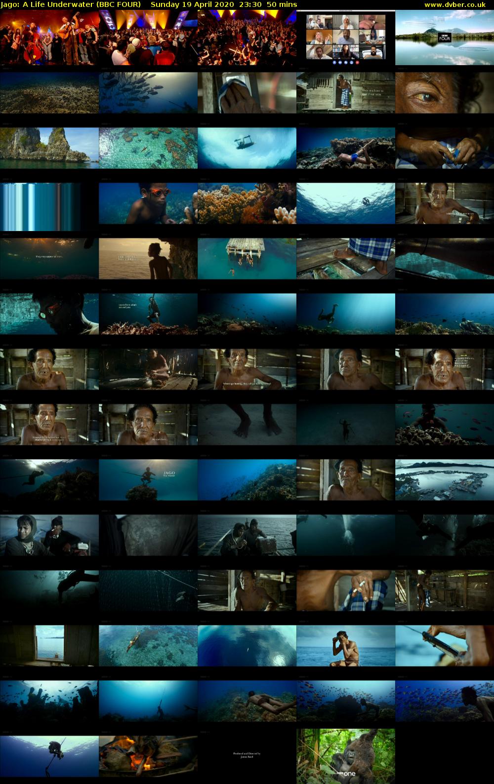 Jago: A Life Underwater (BBC FOUR) Sunday 19 April 2020 23:30 - 00:20