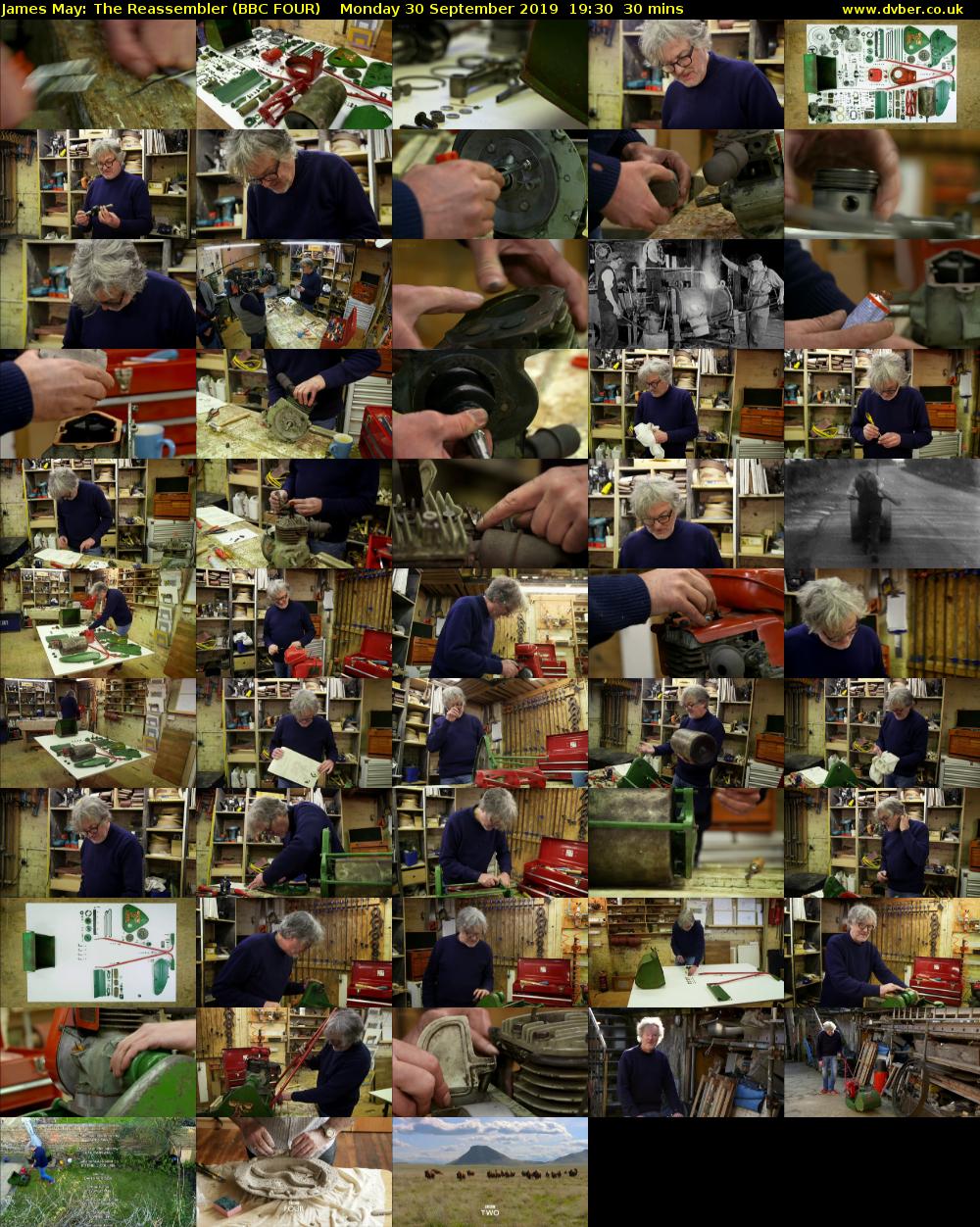 James May: The Reassembler (BBC FOUR) Monday 30 September 2019 19:30 - 20:00