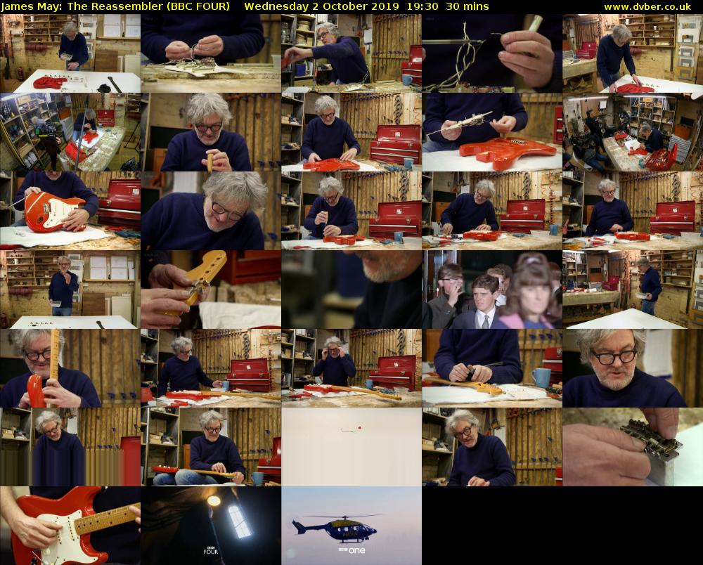 James May: The Reassembler (BBC FOUR) Wednesday 2 October 2019 19:30 - 20:00