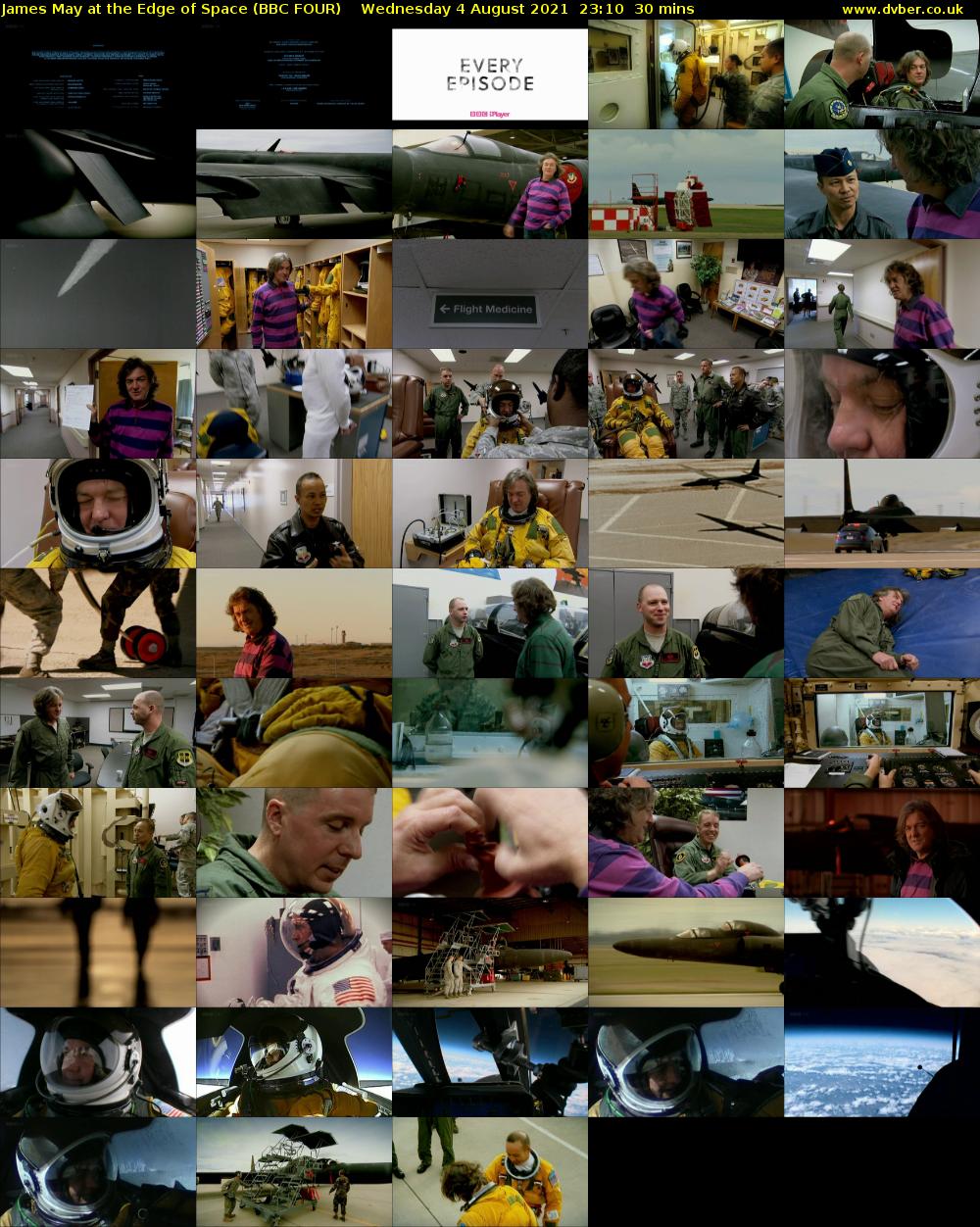James May at the Edge of Space (BBC FOUR) Wednesday 4 August 2021 23:10 - 23:40