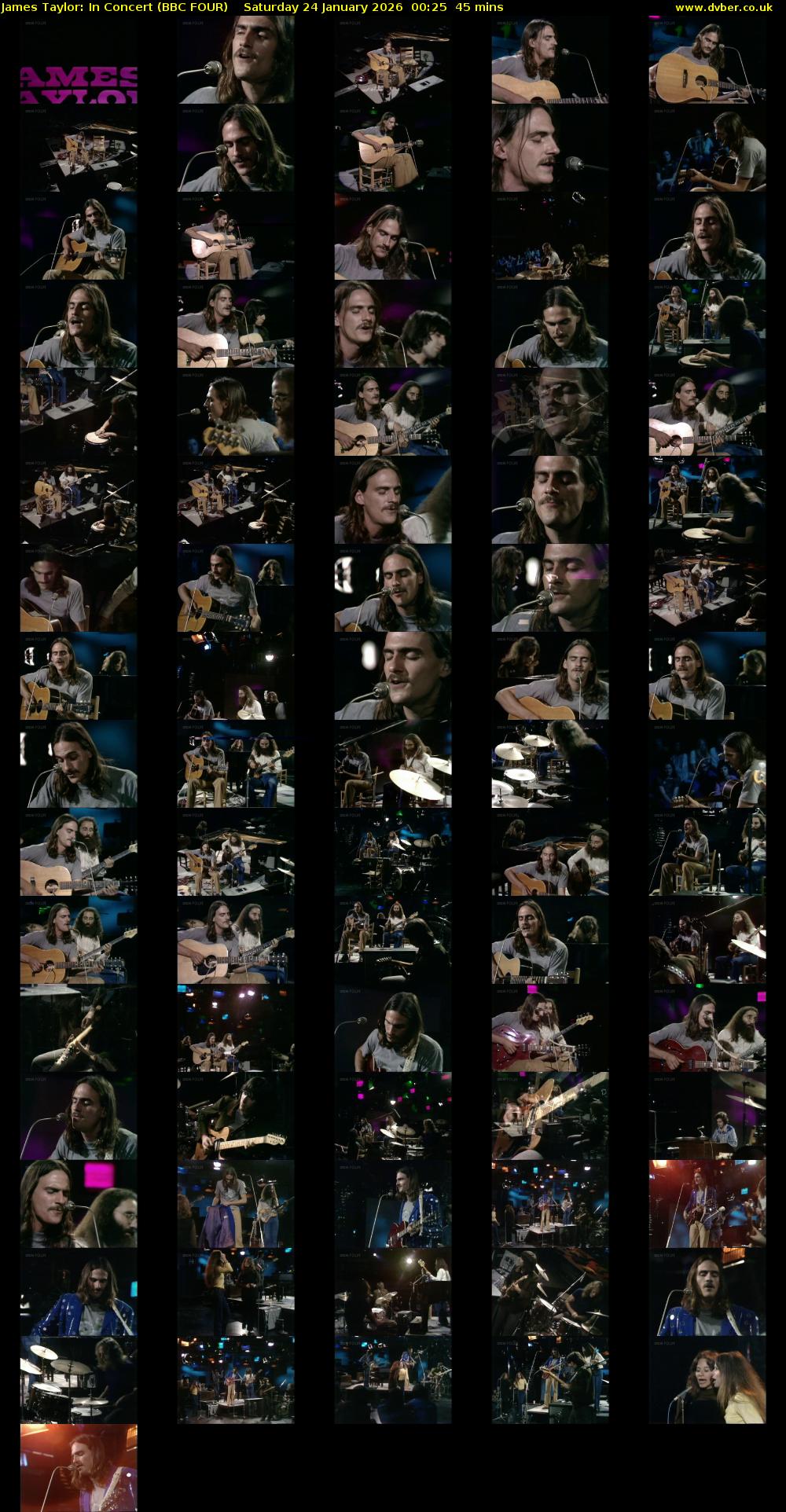 James Taylor: In Concert (BBC FOUR) Saturday 24 January 2026 00:25 - 01:10
