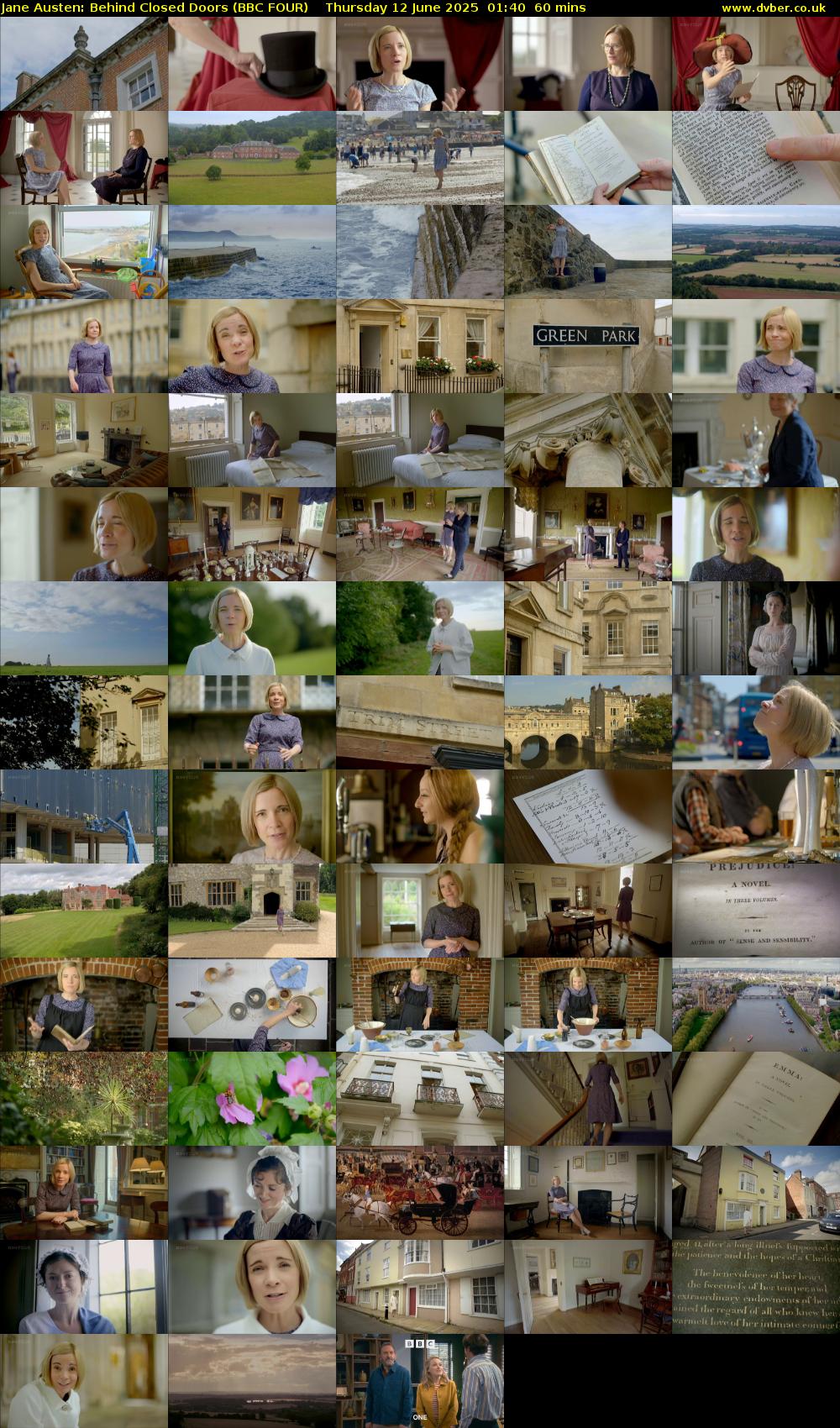 Jane Austen: Behind Closed Doors (BBC FOUR) Thursday 12 June 2025 01:40 - 02:40