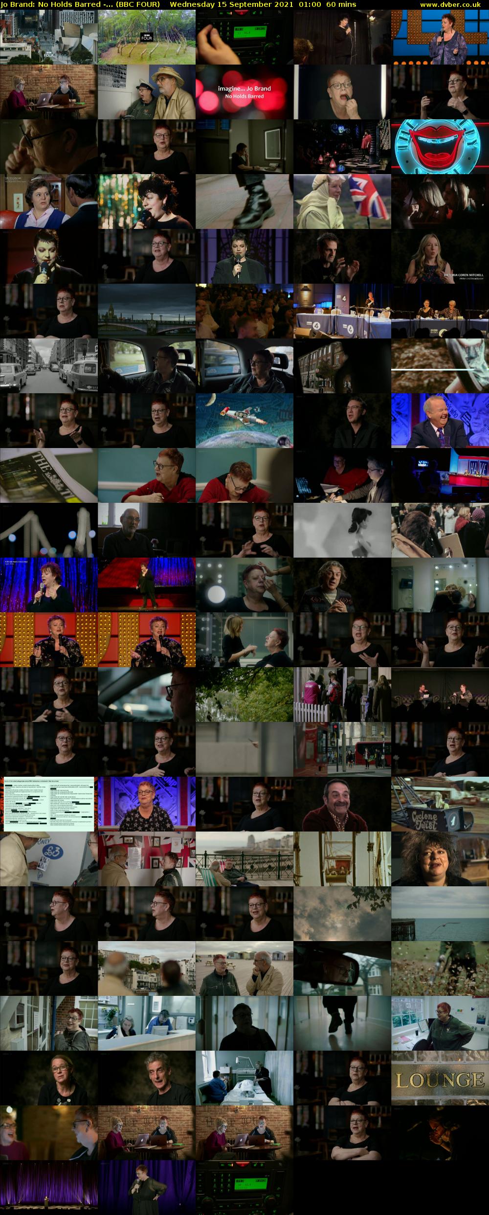 Jo Brand: No Holds Barred -... (BBC FOUR) Wednesday 15 September 2021 01:00 - 02:00
