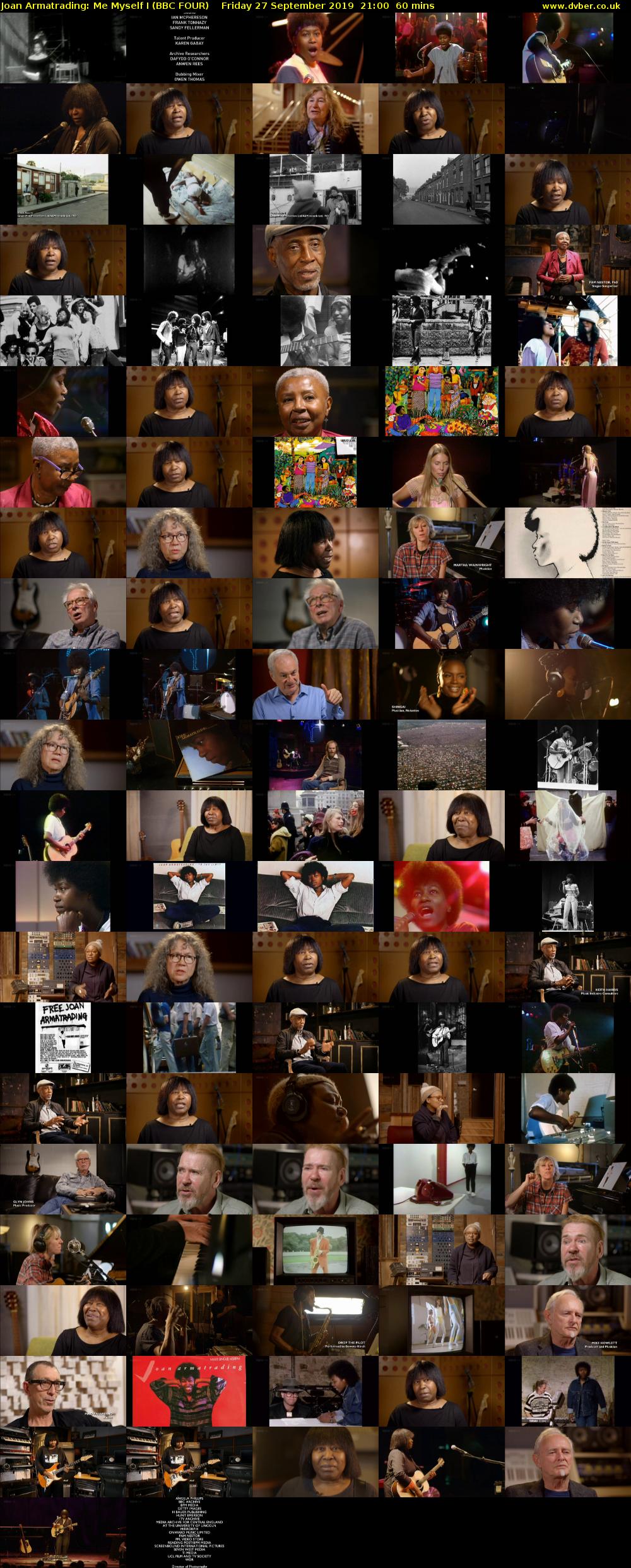 Joan Armatrading: Me Myself I (BBC FOUR) Friday 27 September 2019 21:00 - 22:00