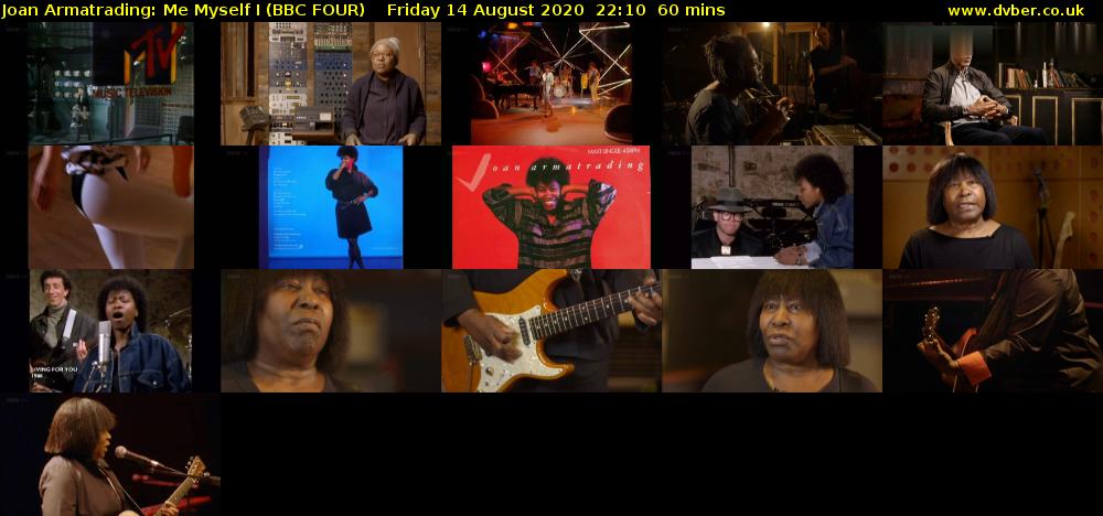 Joan Armatrading: Me Myself I (BBC FOUR) Friday 14 August 2020 22:10 - 23:10
