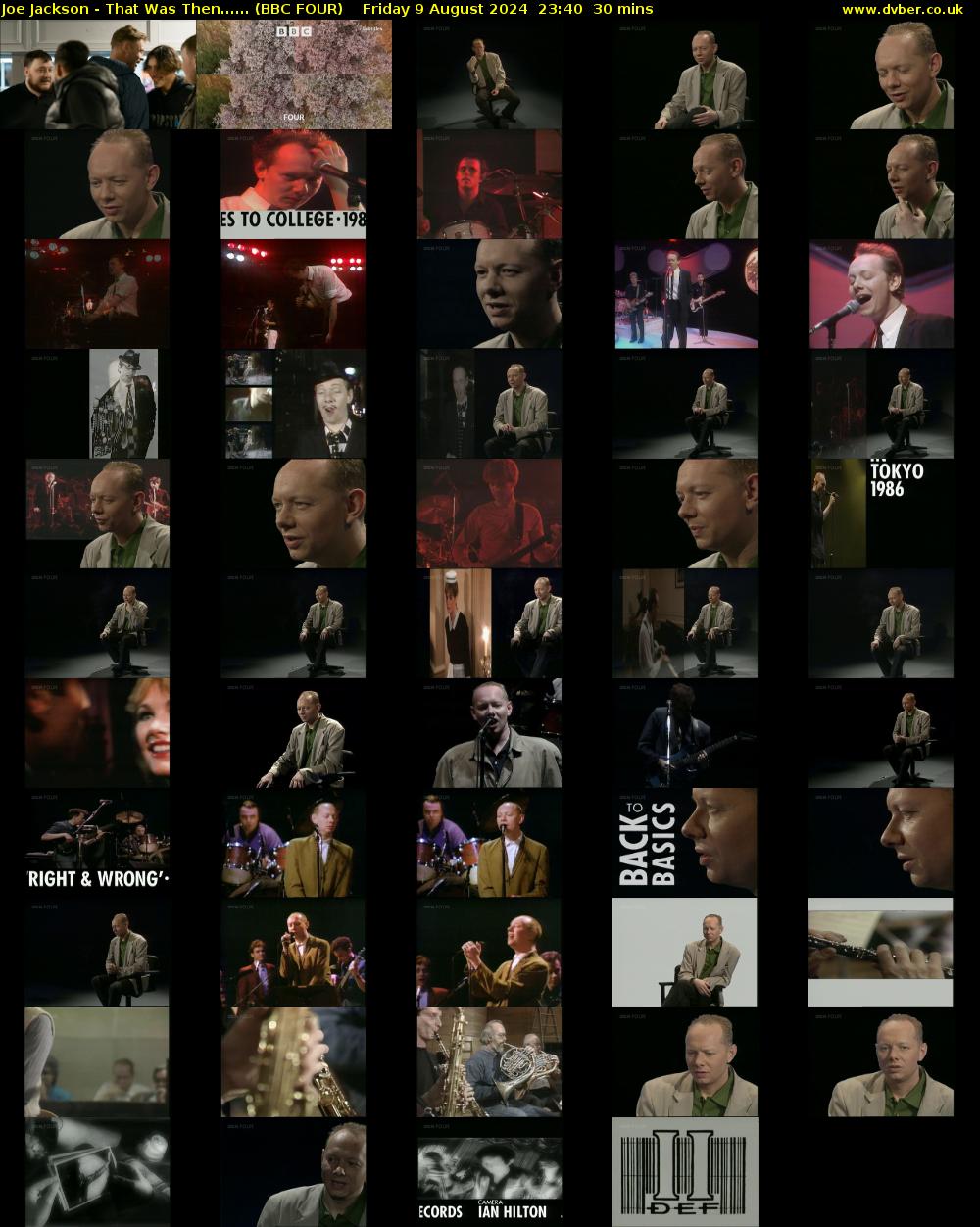 Joe Jackson - That Was Then...... (BBC FOUR) Friday 9 August 2024 23:40 - 00:10