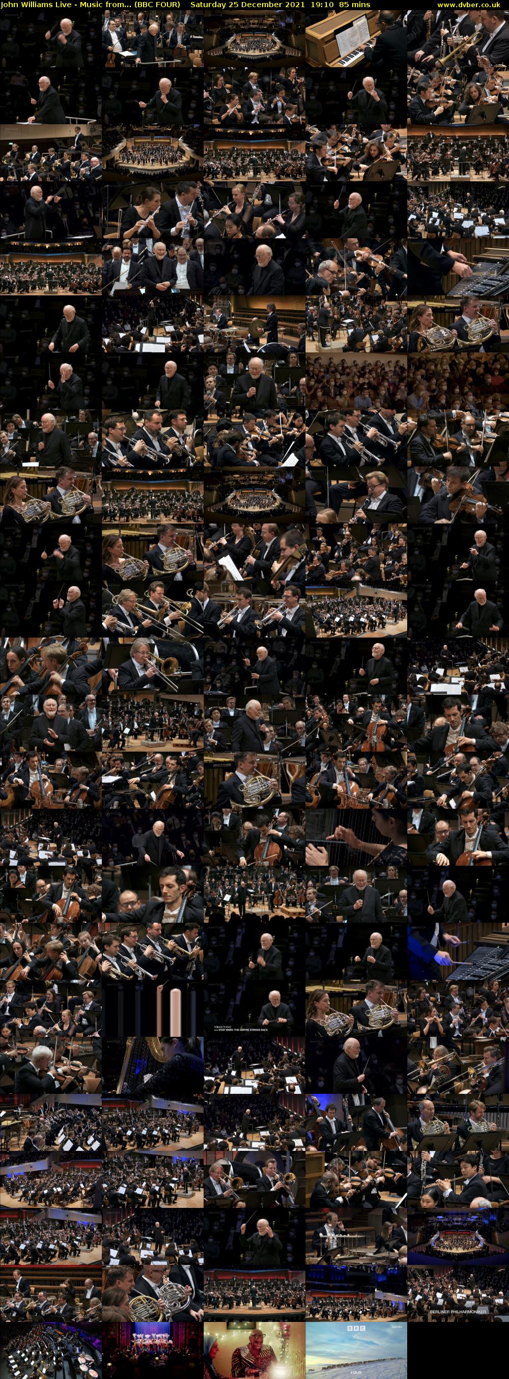 John Williams Live - Music from... (BBC FOUR) Saturday 25 December 2021 19:10 - 20:35