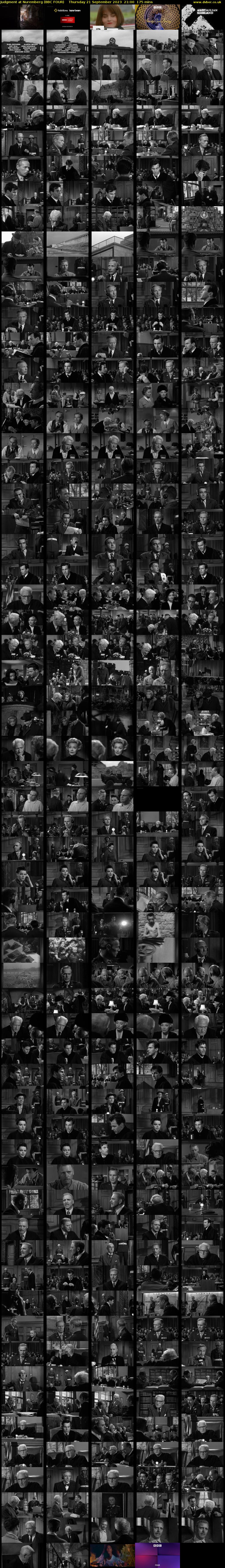 Judgment at Nuremberg (BBC FOUR) Thursday 21 September 2023 21:00 - 23:55