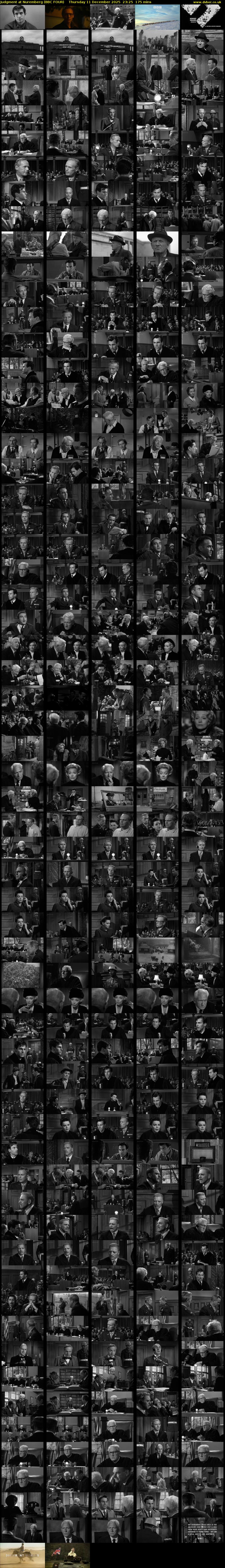 Judgment at Nuremberg (BBC FOUR) Thursday 11 December 2025 23:25 - 02:20