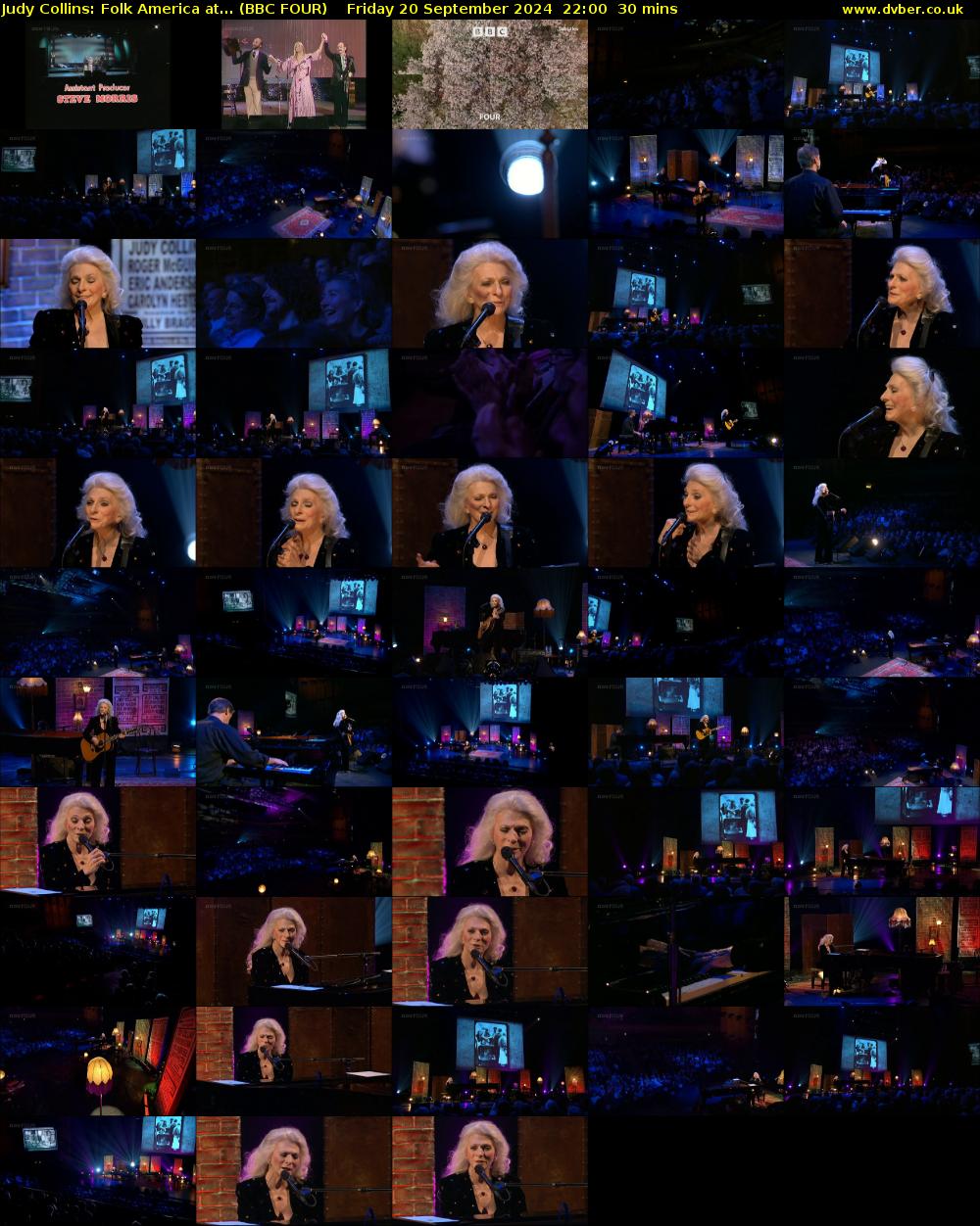 Judy Collins: Folk America at... (BBC FOUR) Friday 20 September 2024 22:00 - 22:30