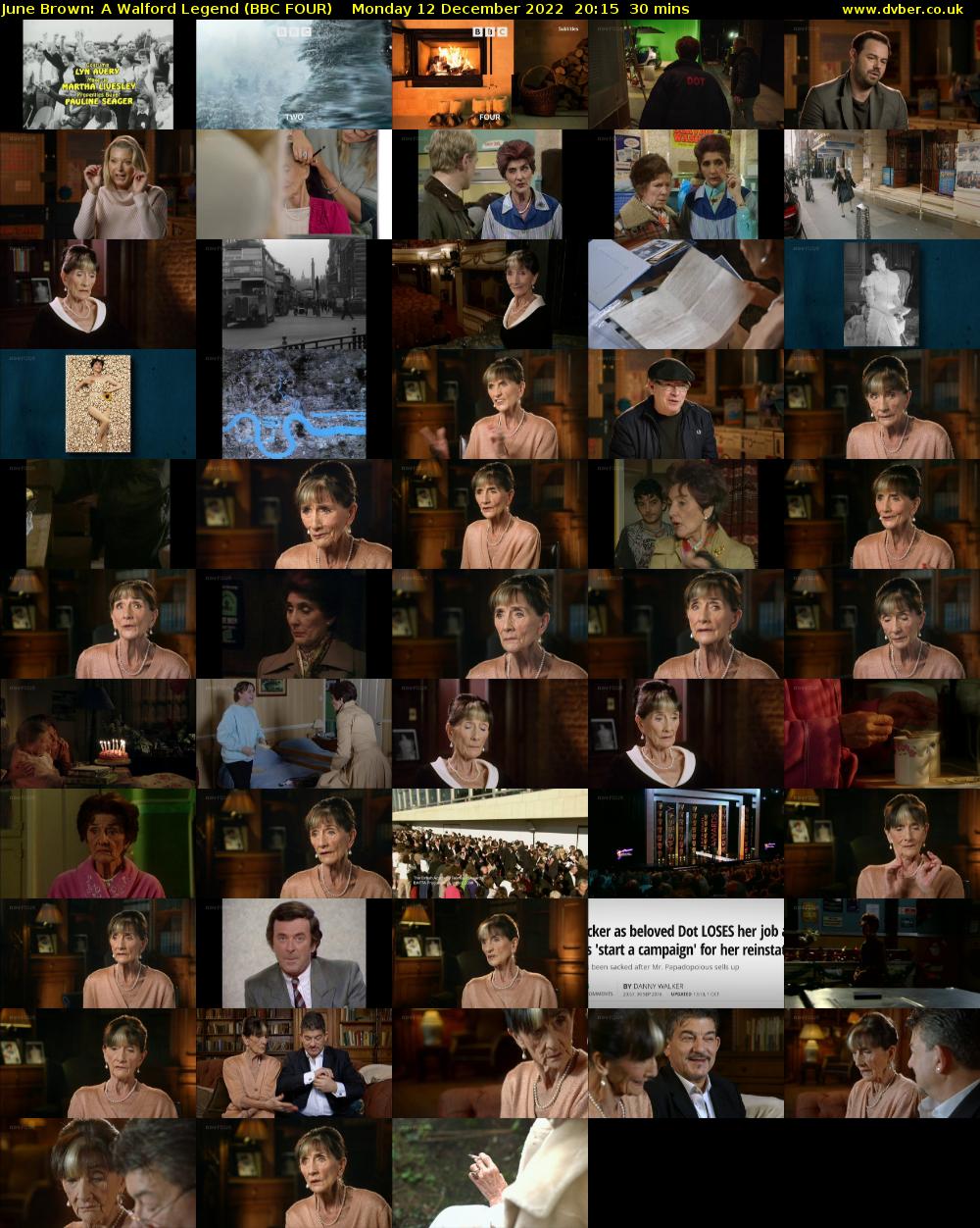 June Brown: A Walford Legend (BBC FOUR) Monday 12 December 2022 20:15 - 20:45