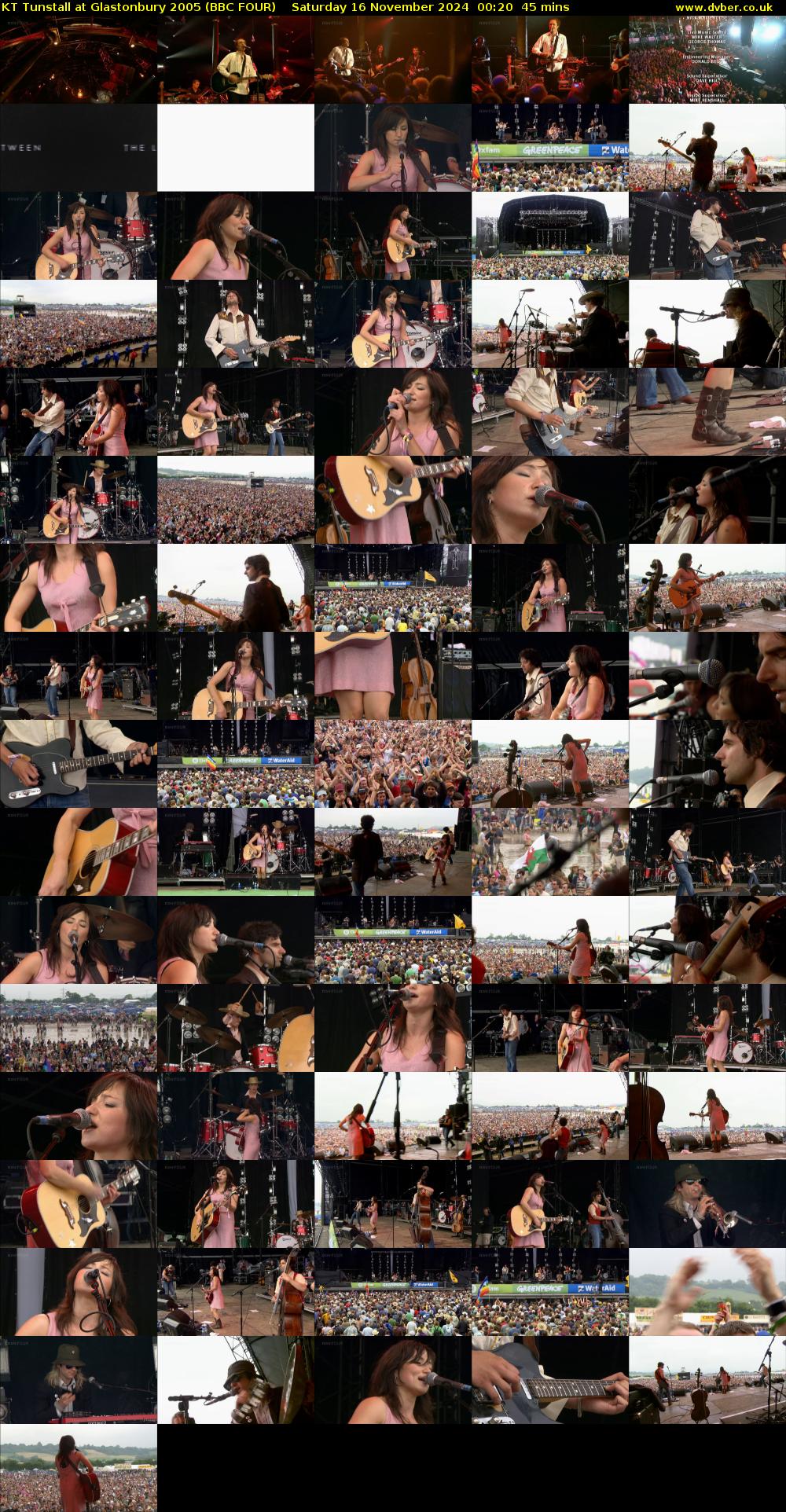 KT Tunstall at Glastonbury 2005 (BBC FOUR) Saturday 16 November 2024 00:20 - 01:05