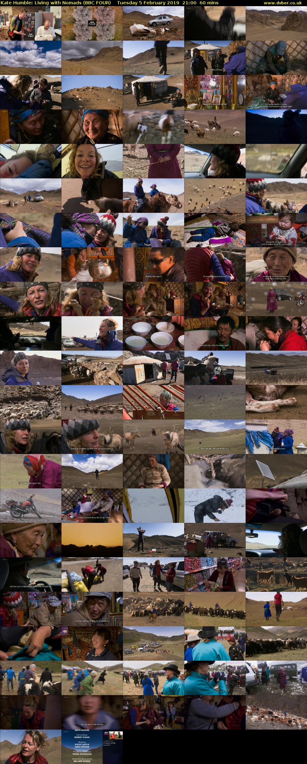 Kate Humble: Living with Nomads (BBC FOUR) Tuesday 5 February 2019 21:00 - 22:00
