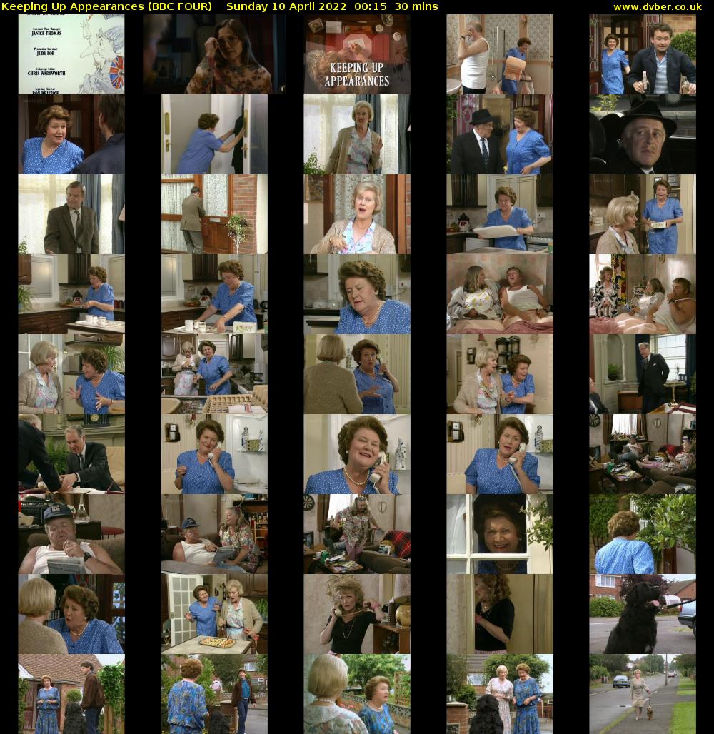 Keeping Up Appearances (BBC FOUR) Sunday 10 April 2022 00:15 - 00:45