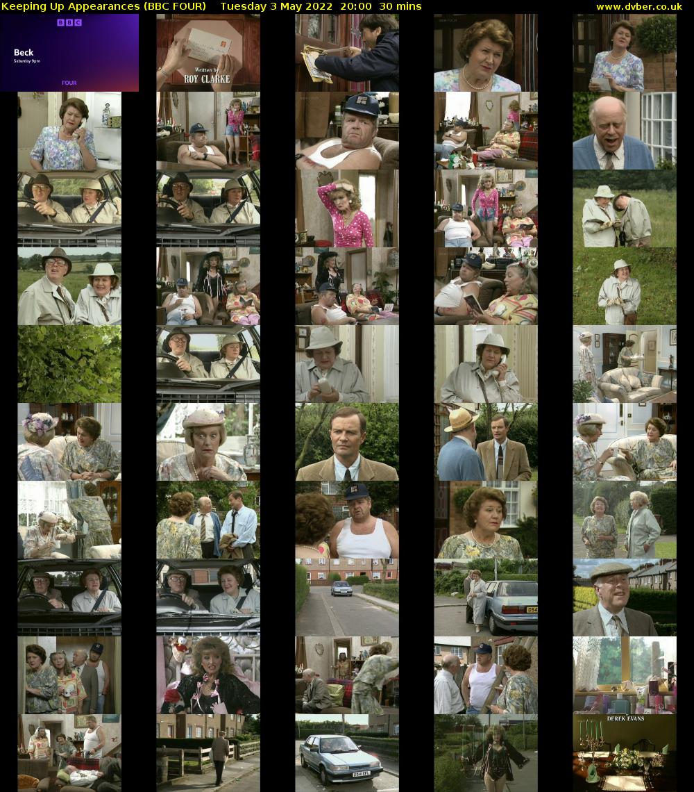 Keeping Up Appearances (BBC FOUR) Tuesday 3 May 2022 20:00 - 20:30