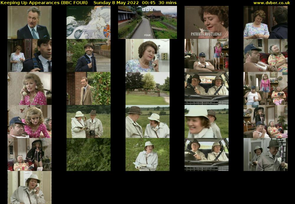 Keeping Up Appearances (BBC FOUR) Sunday 8 May 2022 00:45 - 01:15