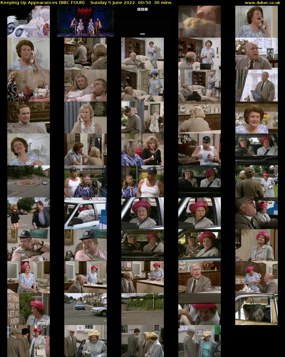 Keeping Up Appearances (BBC FOUR) Sunday 5 June 2022 00:50 - 01:20