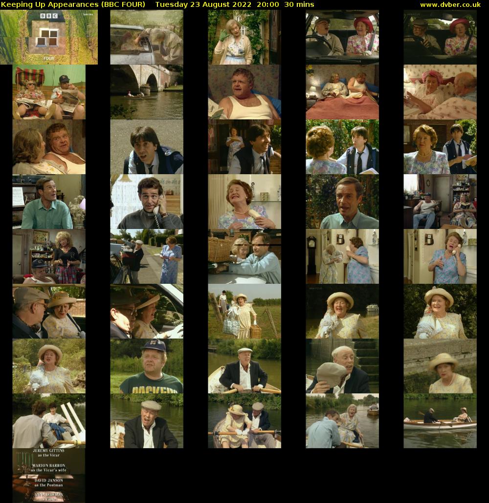 Keeping Up Appearances (BBC FOUR) Tuesday 23 August 2022 20:00 - 20:30