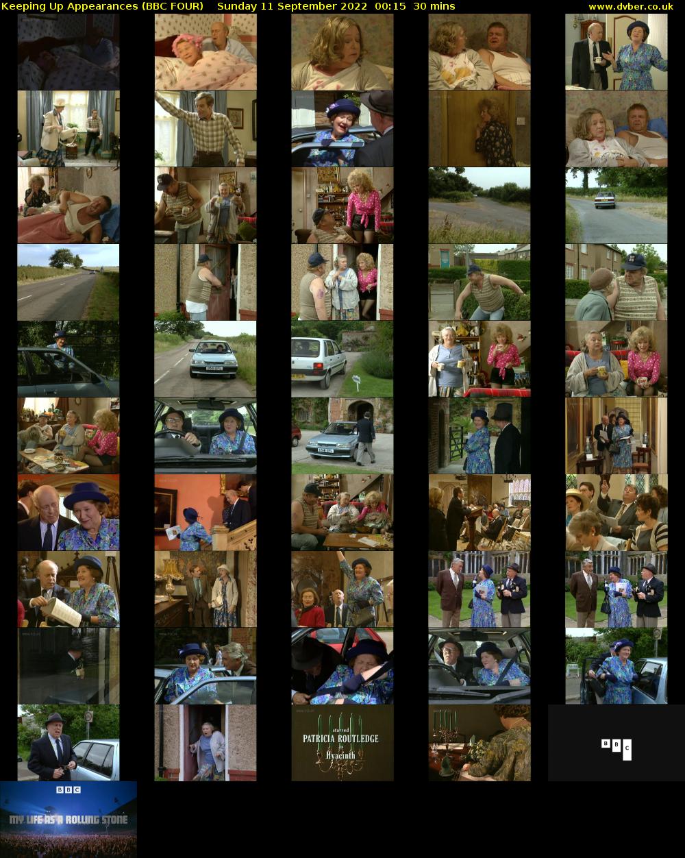 Keeping Up Appearances (BBC FOUR) Sunday 11 September 2022 00:15 - 00:45