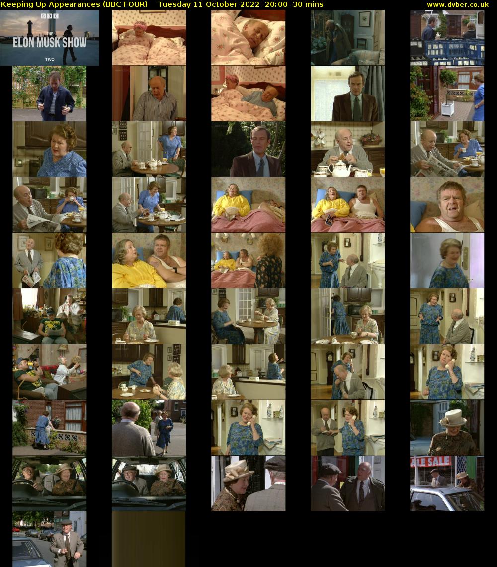 Keeping Up Appearances (BBC FOUR) Tuesday 11 October 2022 20:00 - 20:30