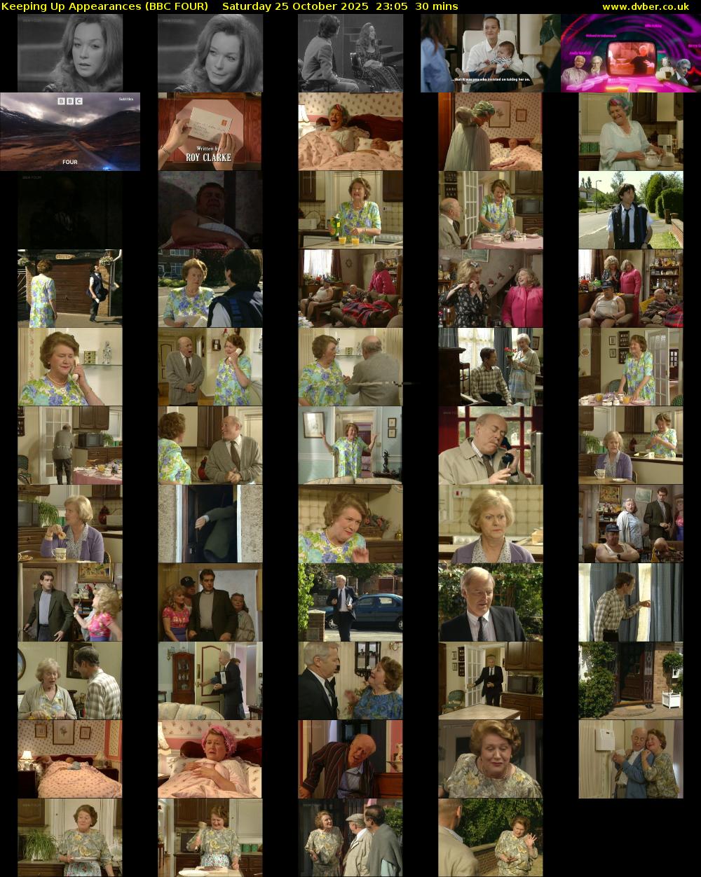 Keeping Up Appearances (BBC FOUR) Saturday 25 October 2025 23:05 - 23:35