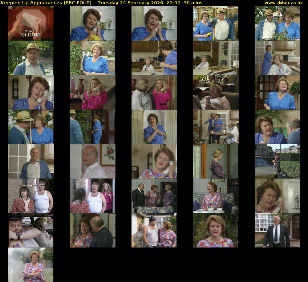 Keeping Up Appearances (BBC FOUR) Tuesday 24 February 2026 20:00 - 20:30