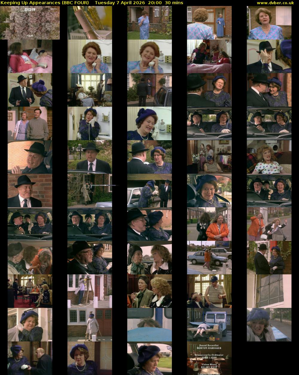 Keeping Up Appearances (BBC FOUR) Tuesday 7 April 2026 20:00 - 20:30