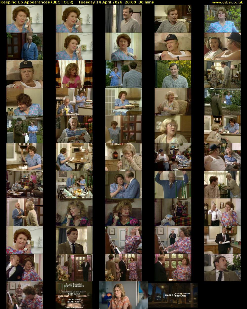 Keeping Up Appearances (BBC FOUR) Tuesday 14 April 2026 20:00 - 20:30