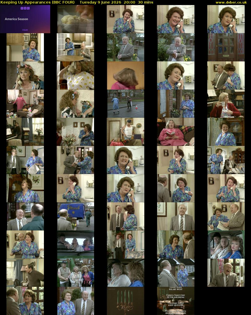 Keeping Up Appearances (BBC FOUR) Tuesday 9 June 2026 20:00 - 20:30