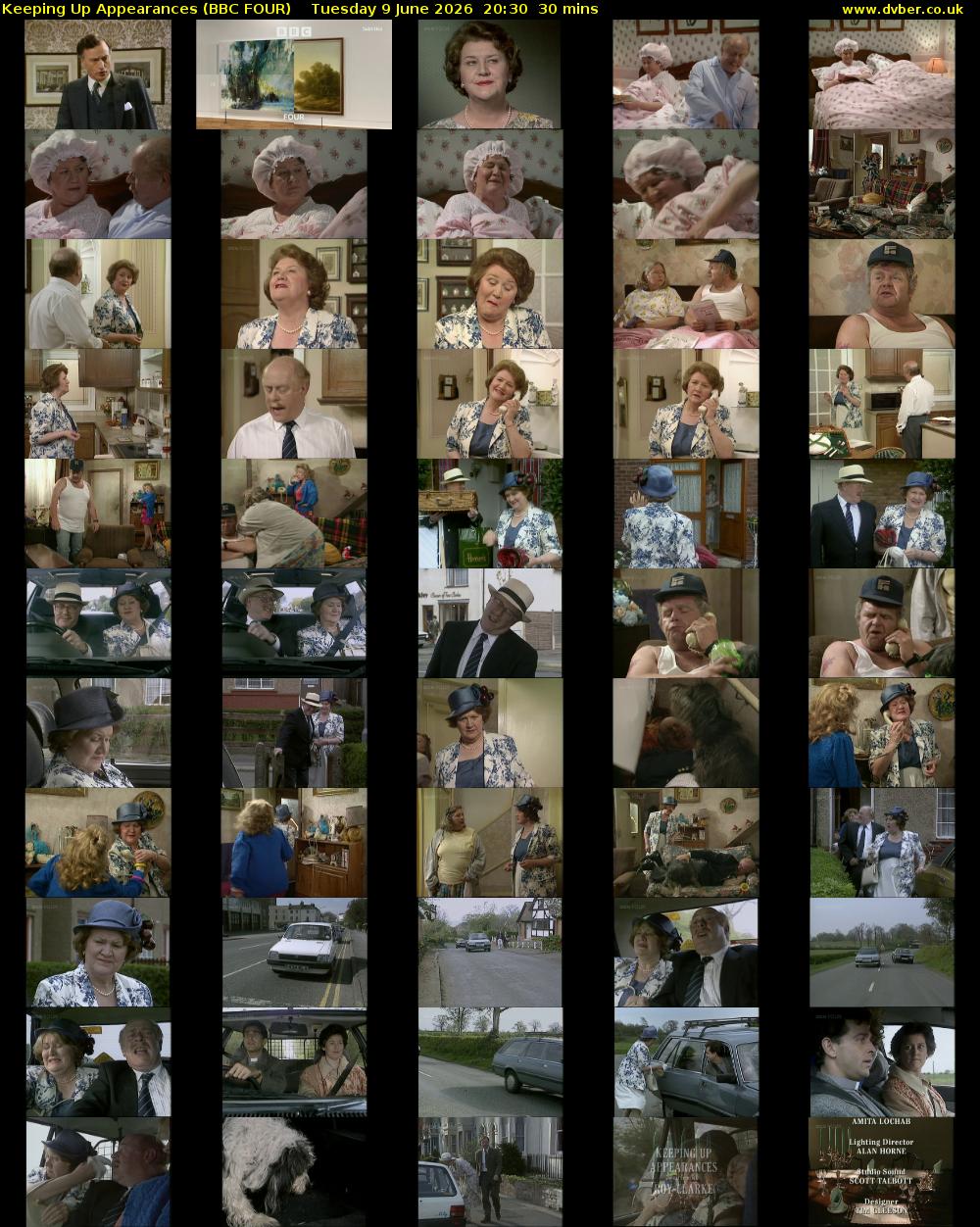 Keeping Up Appearances (BBC FOUR) Tuesday 9 June 2026 20:30 - 21:00
