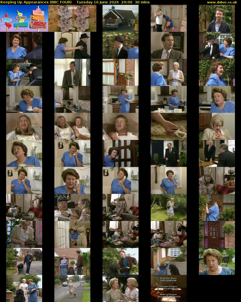 Keeping Up Appearances (BBC FOUR) Tuesday 16 June 2026 20:00 - 20:30
