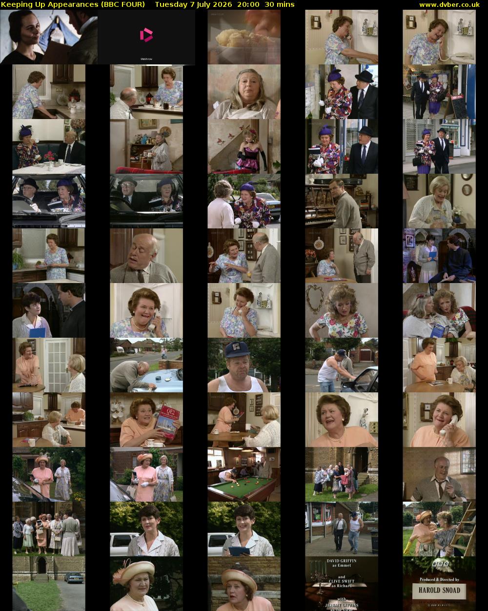 Keeping Up Appearances (BBC FOUR) Tuesday 7 July 2026 20:00 - 20:30