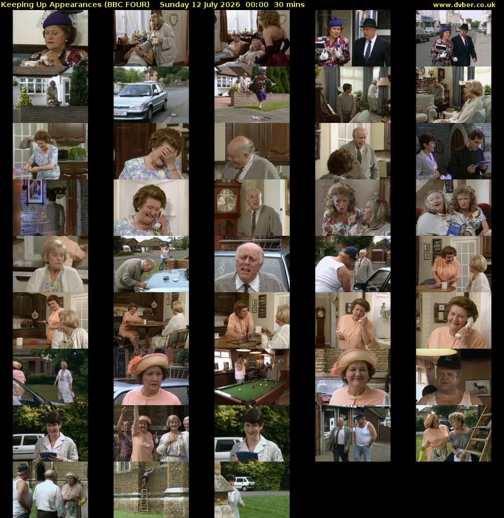 Keeping Up Appearances (BBC FOUR) Sunday 12 July 2026 00:00 - 00:30