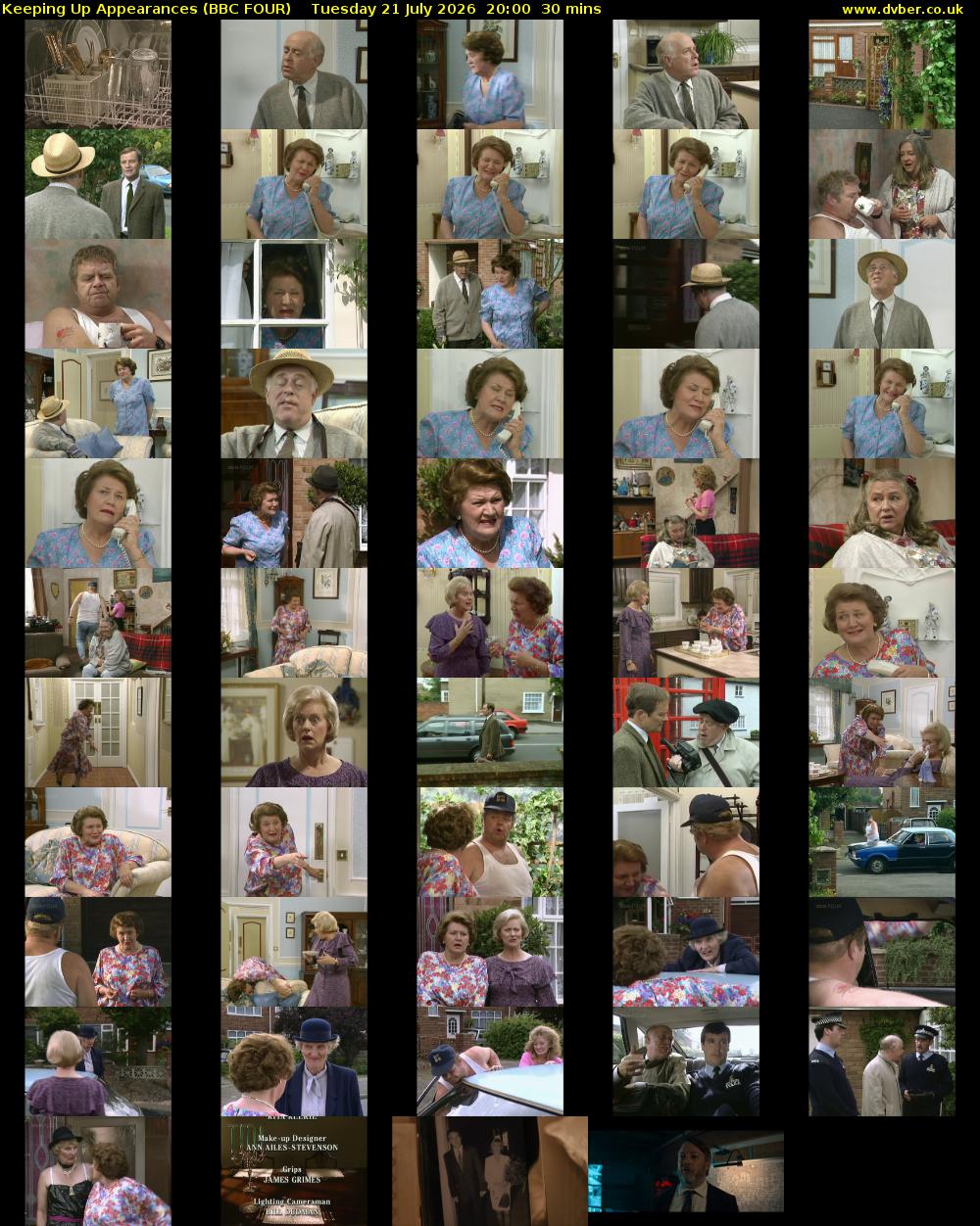 Keeping Up Appearances (BBC FOUR) Tuesday 21 July 2026 20:00 - 20:30