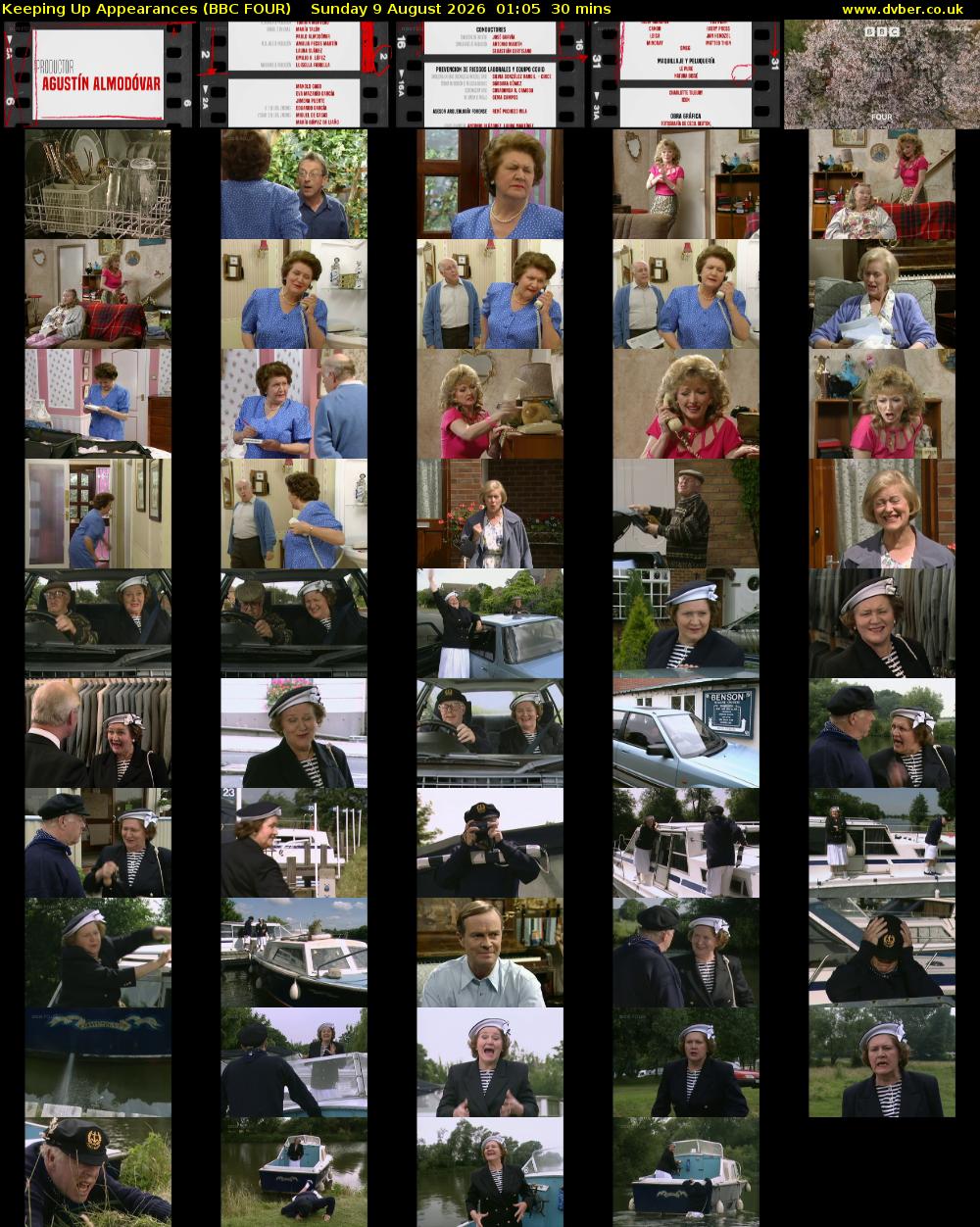 Keeping Up Appearances (BBC FOUR) Sunday 9 August 2026 01:05 - 01:35