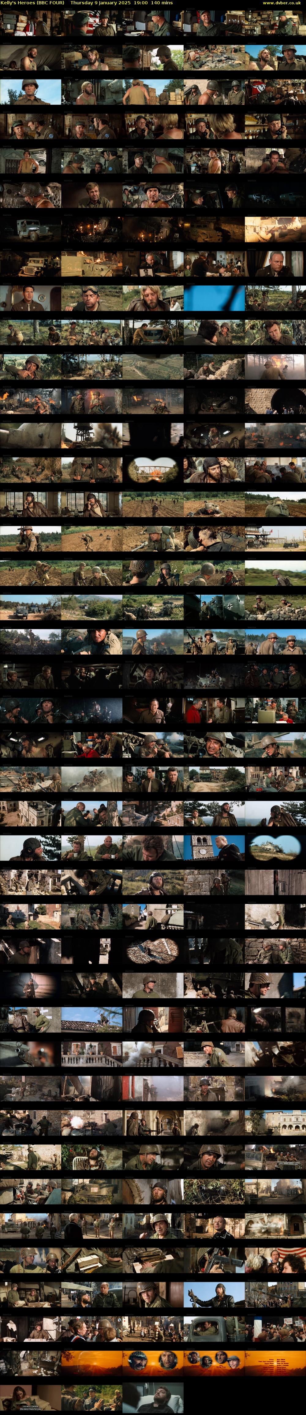 Kelly's Heroes (BBC FOUR) Thursday 9 January 2025 19:00 - 21:20