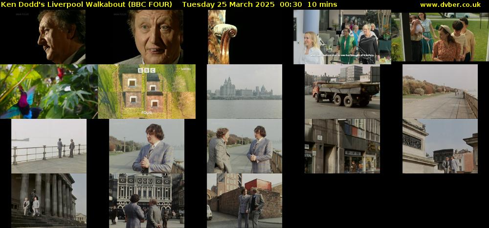 Ken Dodd's Liverpool Walkabout (BBC FOUR) Tuesday 25 March 2025 00:30 - 00:40