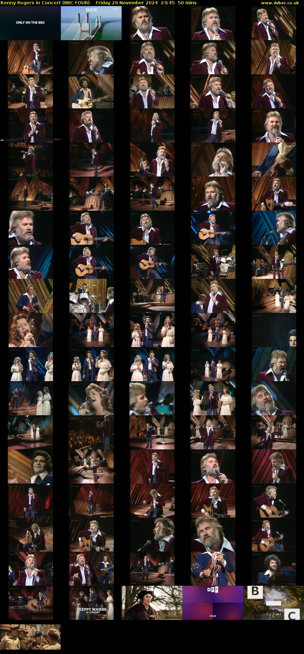 Kenny Rogers in Concert (BBC FOUR) Friday 29 November 2024 23:45 - 00:35