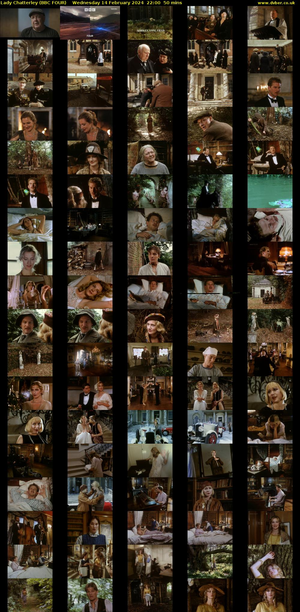 Lady Chatterley (BBC FOUR) Wednesday 14 February 2024 22:00 - 22:50